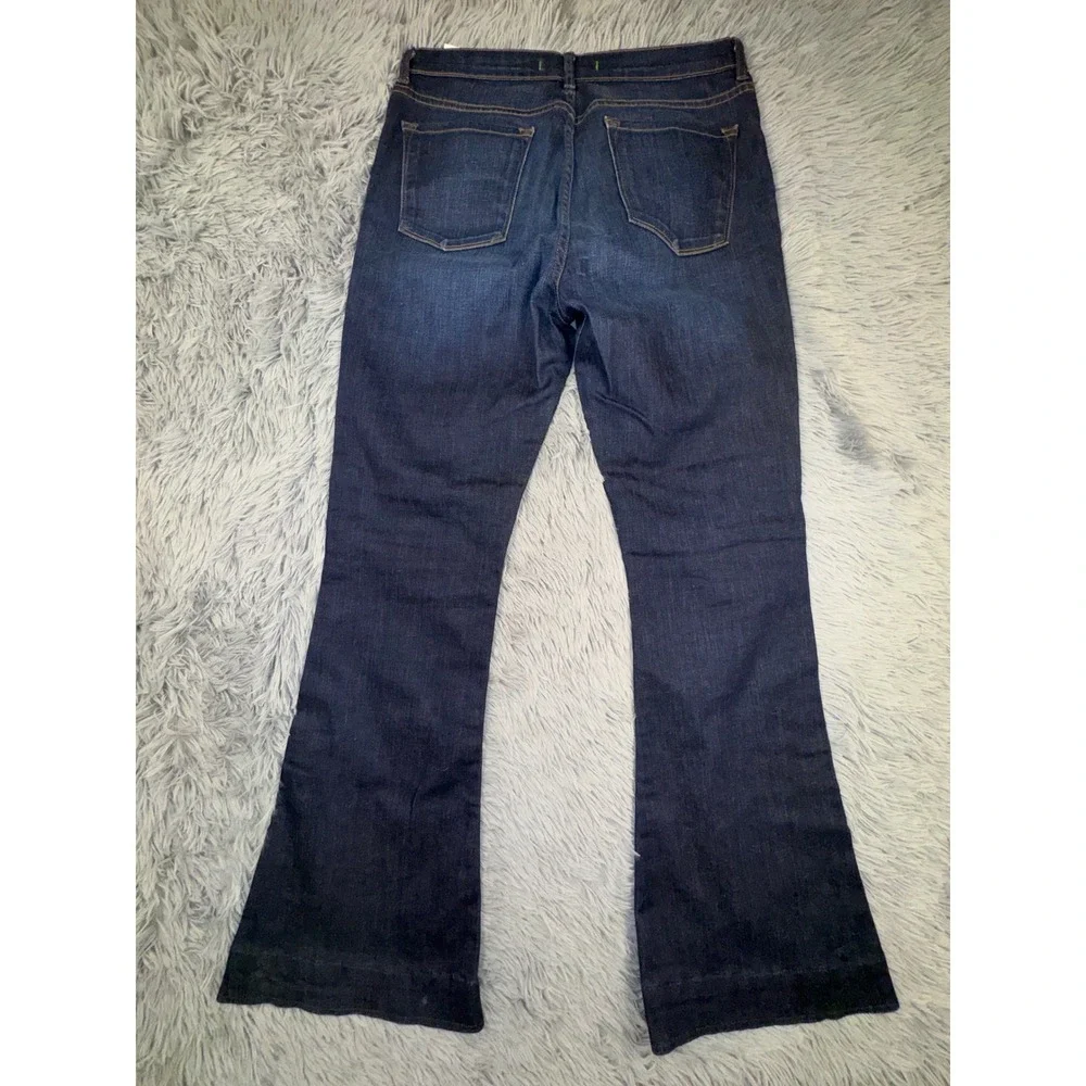 J BRAND Jeans Women's 32 Monaco Flare‎ High Rise Dark Wash Stretch Bell Bottom